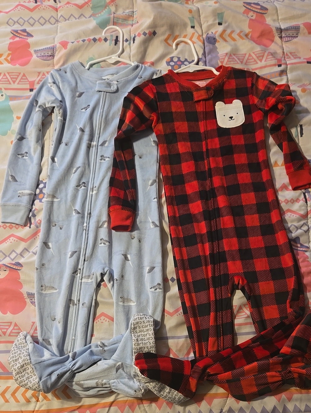 Set Of 2 - 4t Footed Pajamas